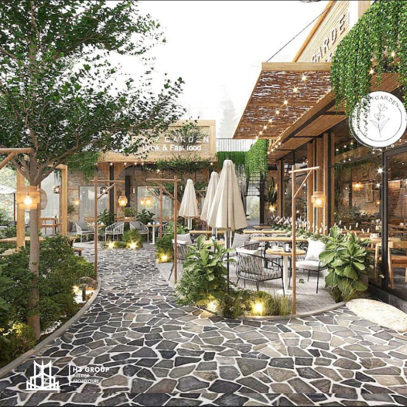 Quán cafe phong cách thiên nhiên