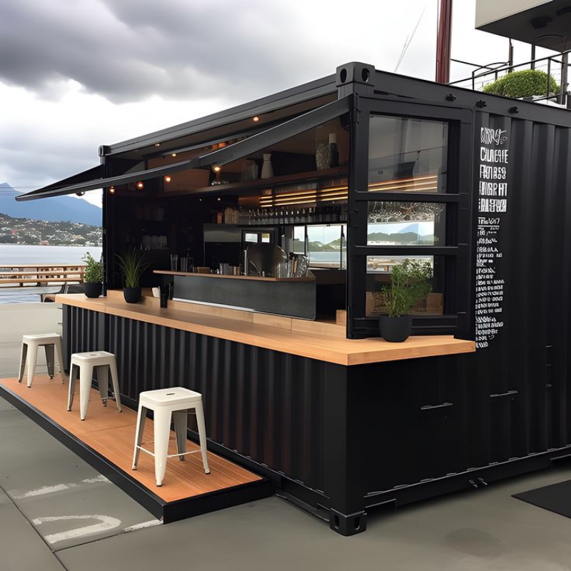 quán cafe take away phong cách công nghiệp không tốn quá nhiều chi phí trang trí