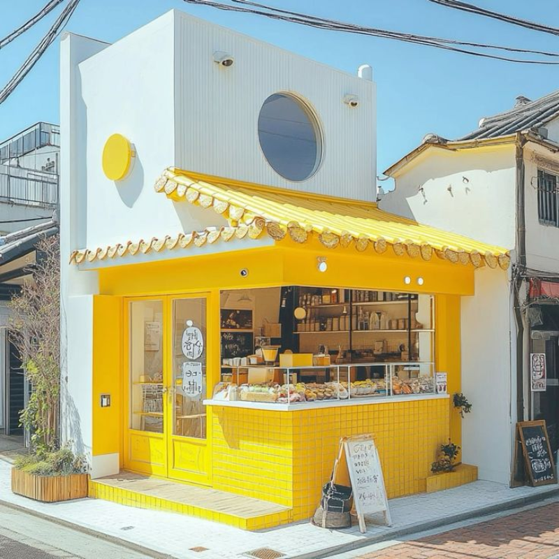 quán cafe take away cần có thiết kế nổi bật để thu hút khách hàng từ xa