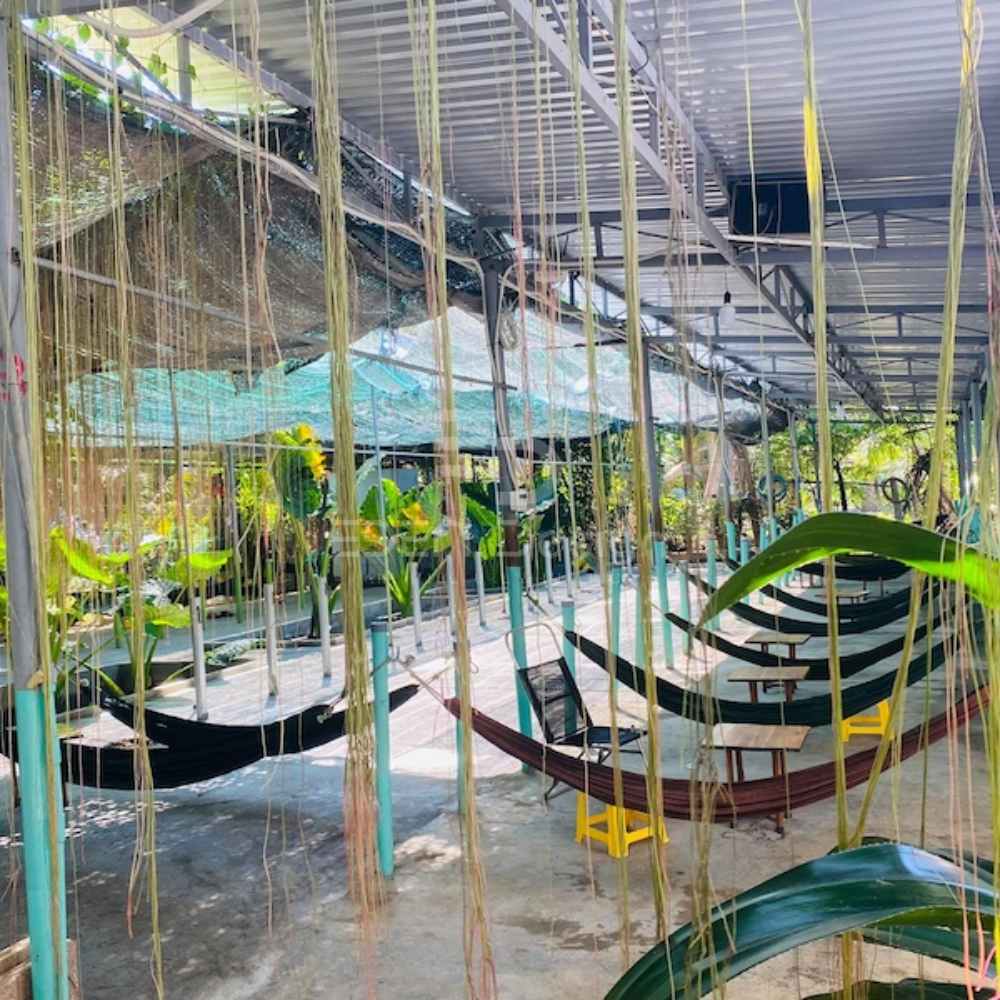 Thiết kế quán cafe võng phong cách miền Tây mộc mạc