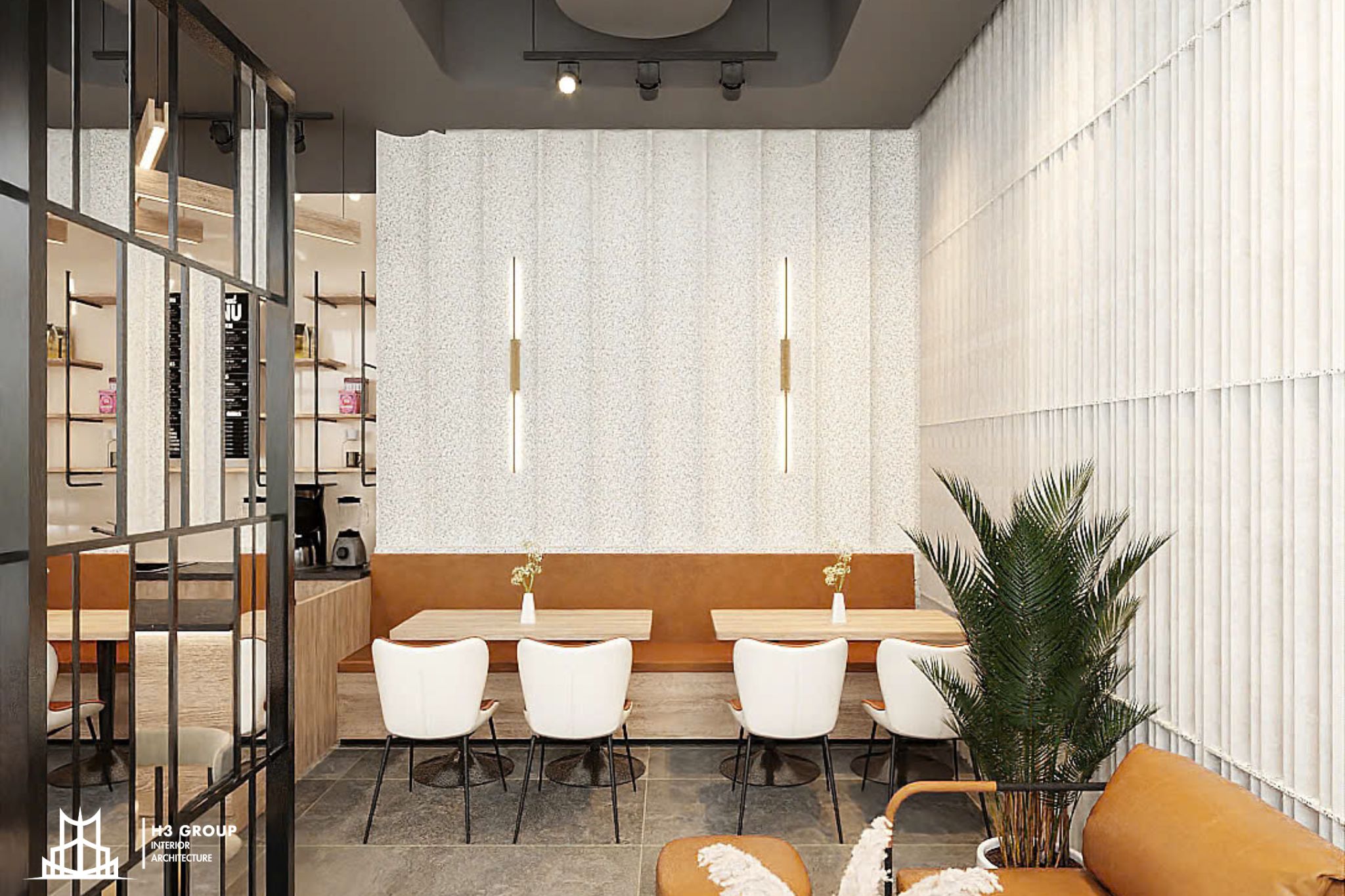 Phong cách Industrial dành cho quán cafe 60m2 mang vẻ cá tính