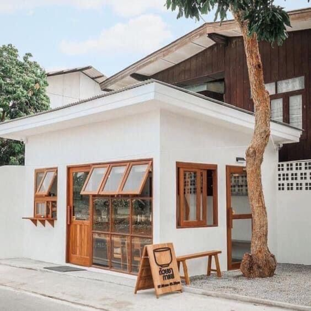 Thiết kế quán cafe mặt tiền 5m phong cách Nhật Bản