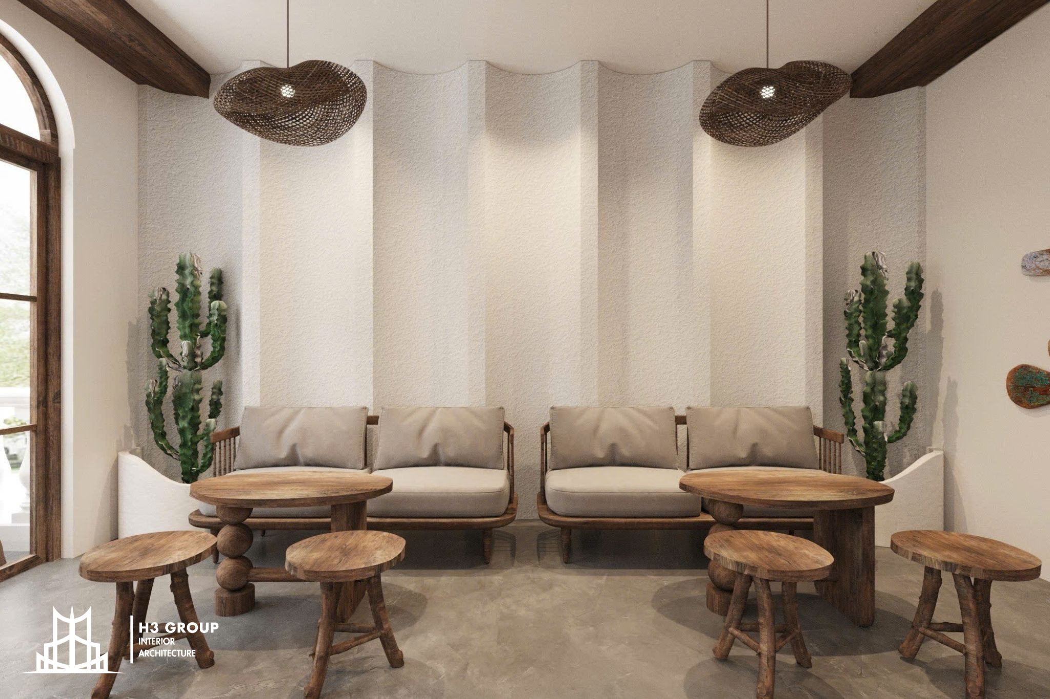 Không gian La Jolie sử dụng tone màu trắng – be chủ đạo