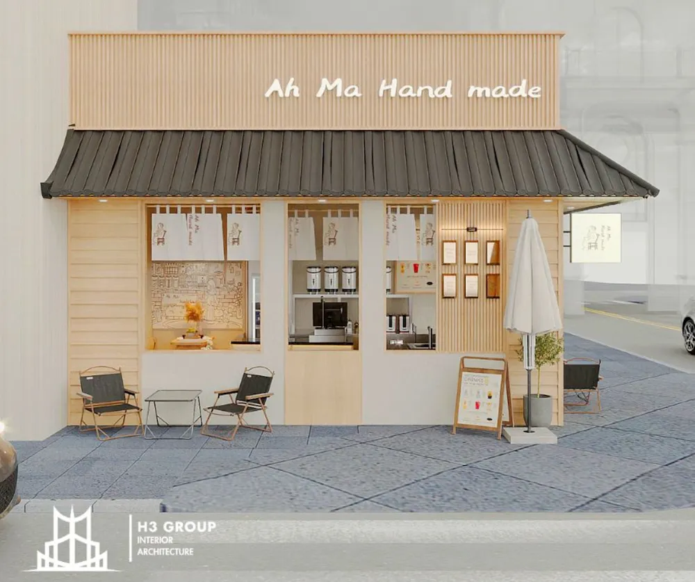 Dự án Ah Ma HandMade với mặt tiền 15m2 mang trong mình nét tinh tế, nhẹ nhàng với cảm hứng thiết kế mộc mạc