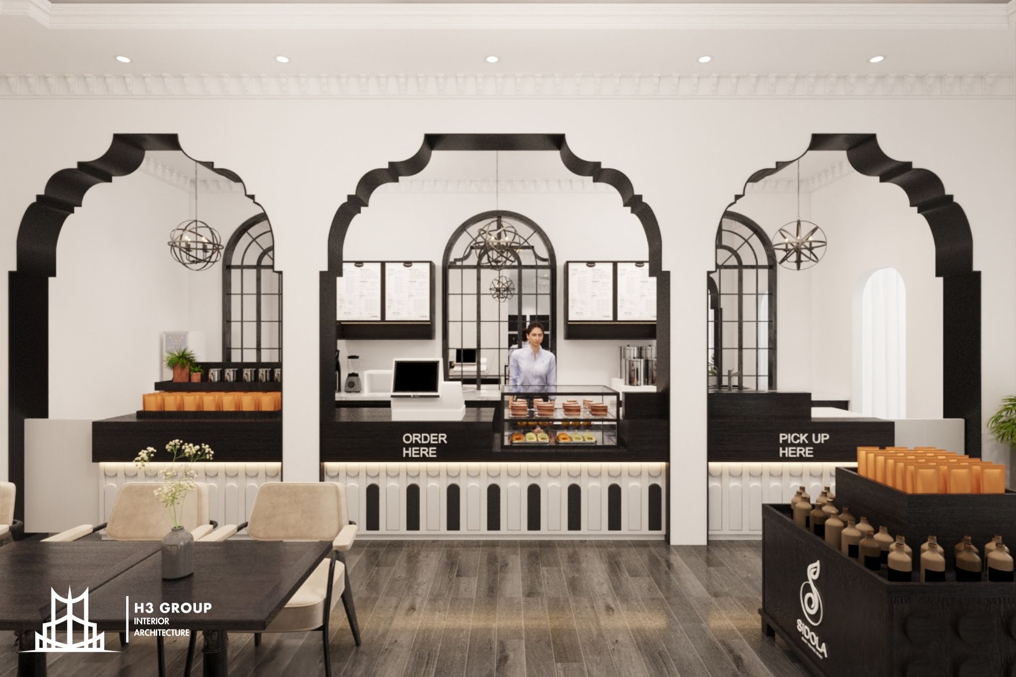 Bố cục quán được phân chia rõ ràng theo từng mục đích sử dụng