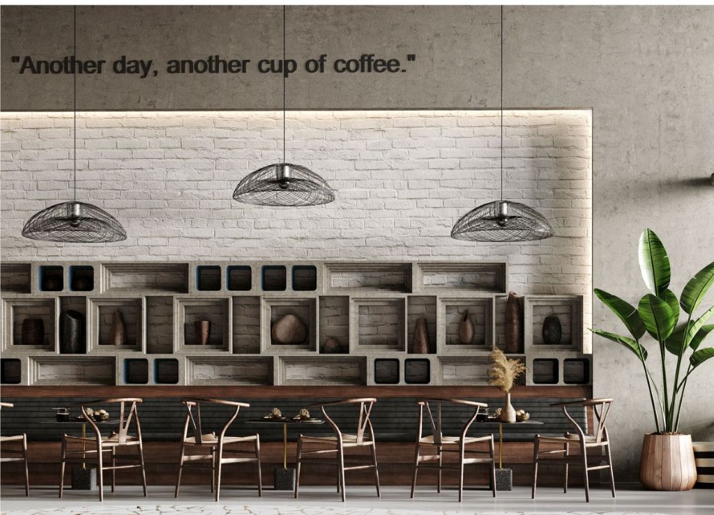 Thiết kế quán cafe hòa quyện vẻ đẹp mộc mạc, gần gũi của Địa Trung Hải với nét tối giản, hiện đại, tạo nên không gian thư thái, sang trọng và đầy tính thời thượng