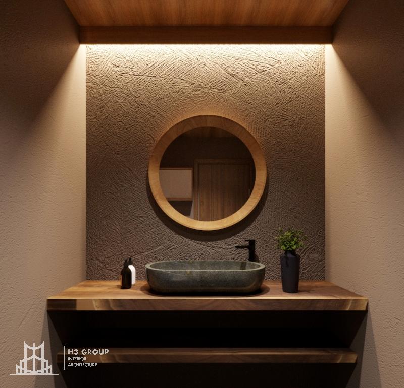 Ánh sáng vàng ấm từ đèn sợi đốt hay các dải đèn trang trí giúp tạo nên một tổng thể hài hòa và gần gũi