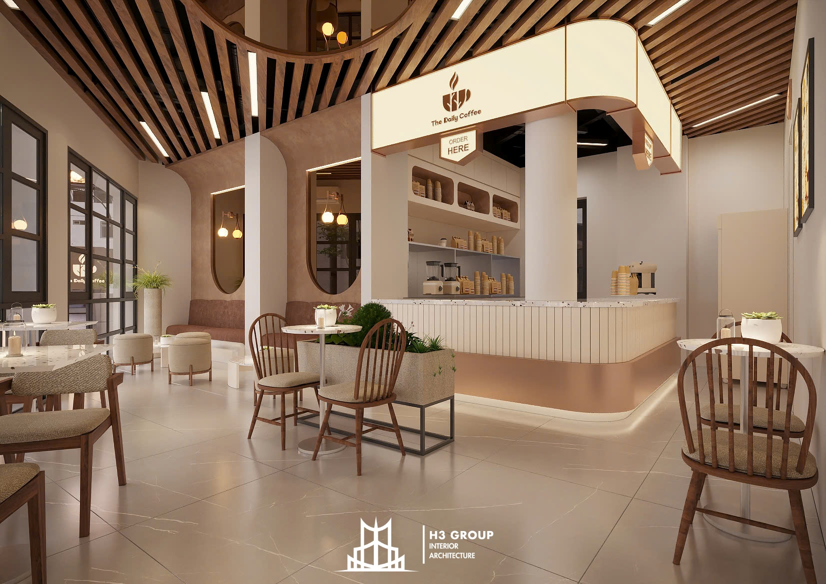 Theo phong cách Minimalism chỉ cần bố trí ánh sáng - bàn ghế cơ bản không cần quá nhiều vật dụng trang trí