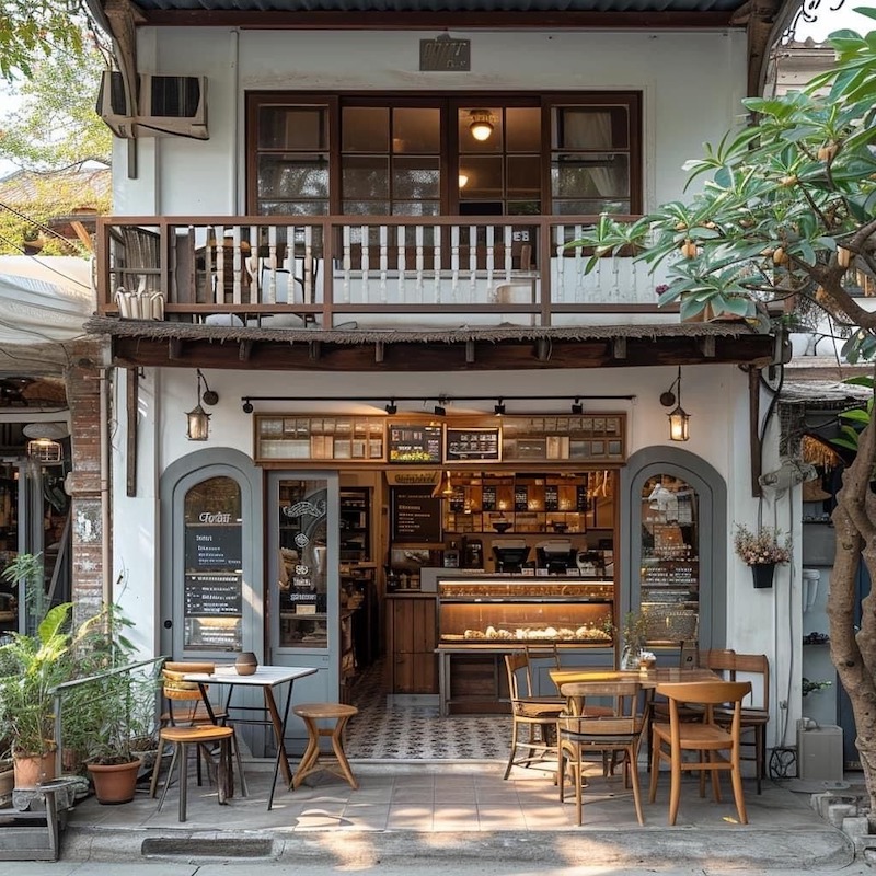 Nội thất trong quán cafe phong cách Châu Âu mang nét cổ điển, thanh lịch