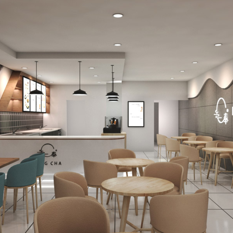Ưu tiên những gam màu trung tính trong thiết kế quán cafe 30m2