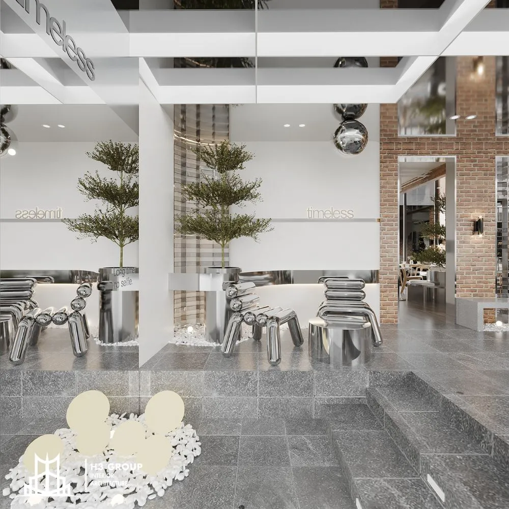 Phong cách quán cafe Hàn Quốc sử dụng gam màu trung tính làm chủ đạo, ưu tiên thiết kế tinh gọn