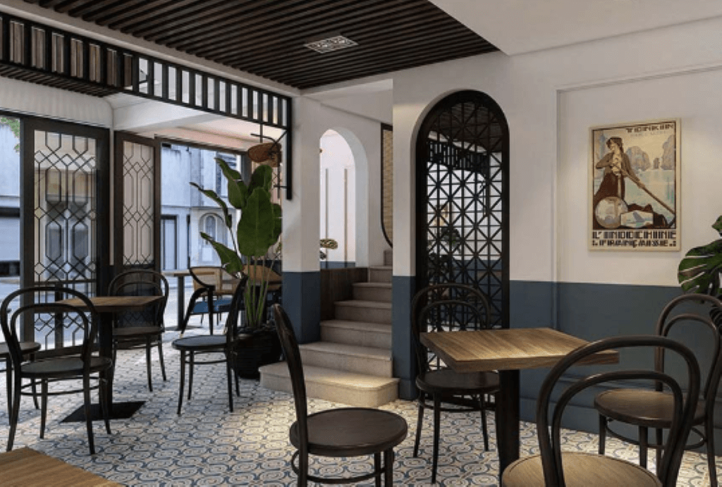 Cửa trong phong cách Indochine không đơn thuần để ngăn chia, mà còn là một phần linh hồn kiến trúc, thể hiện được chiều sâu văn hoá, sự thủ công và tính bản sắc