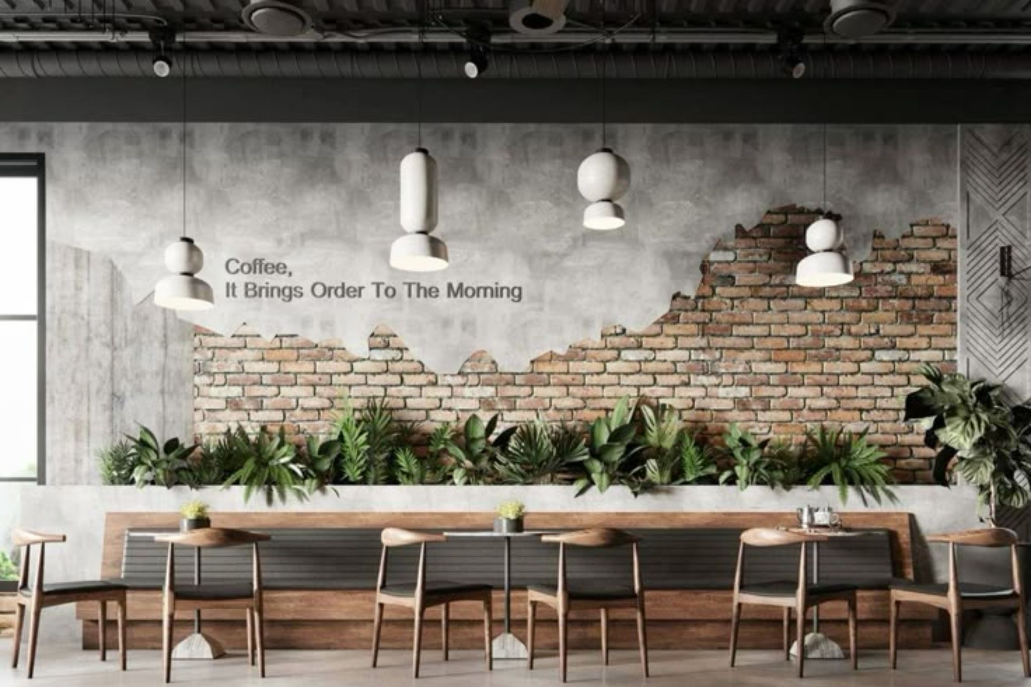 Thiết kế không gian có điểm nhấn với trang trí gạch trên nền tường