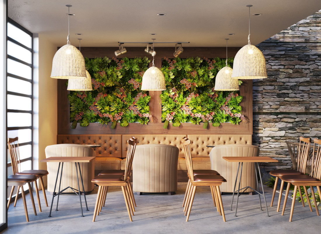 Thiết kế quán cafe 100m2 mang phong cách Eco-friendly