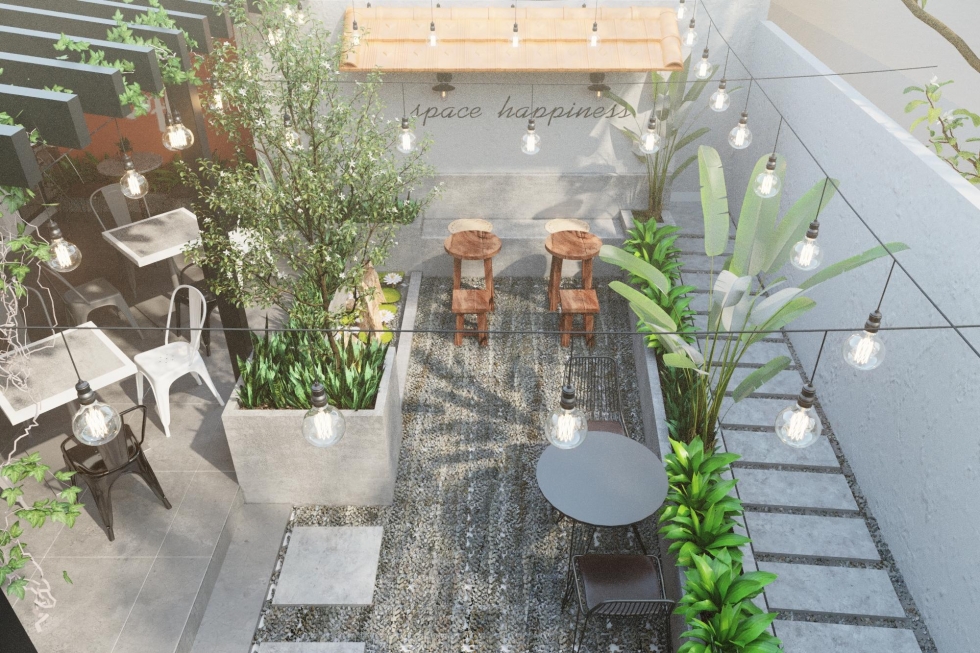 Thiết kế quán cafe 100m2