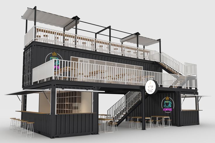 Thiết kế quán cafe bằng container