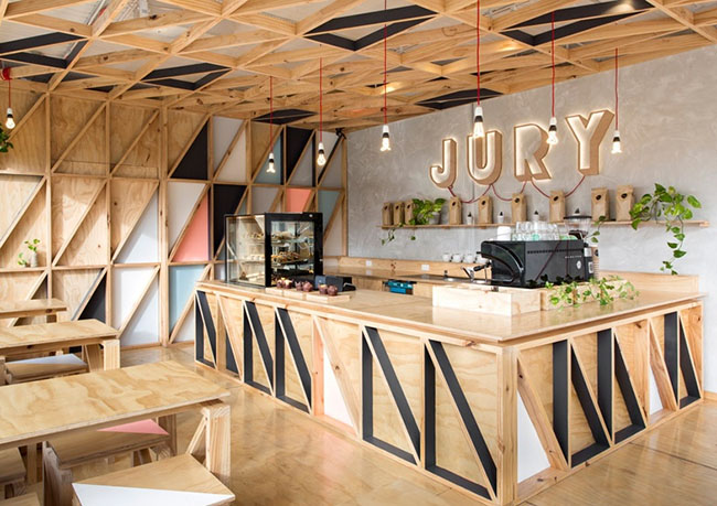 Quán cafe bằng gỗ pallet với phong cách hiện đại