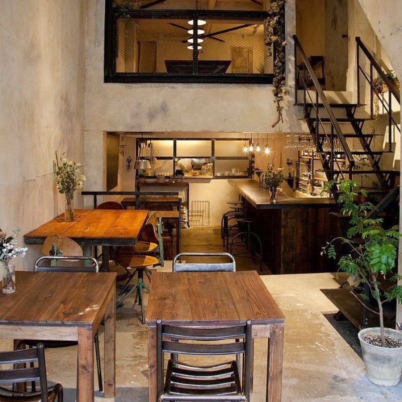 thiết kế quán cafe cổ xưa