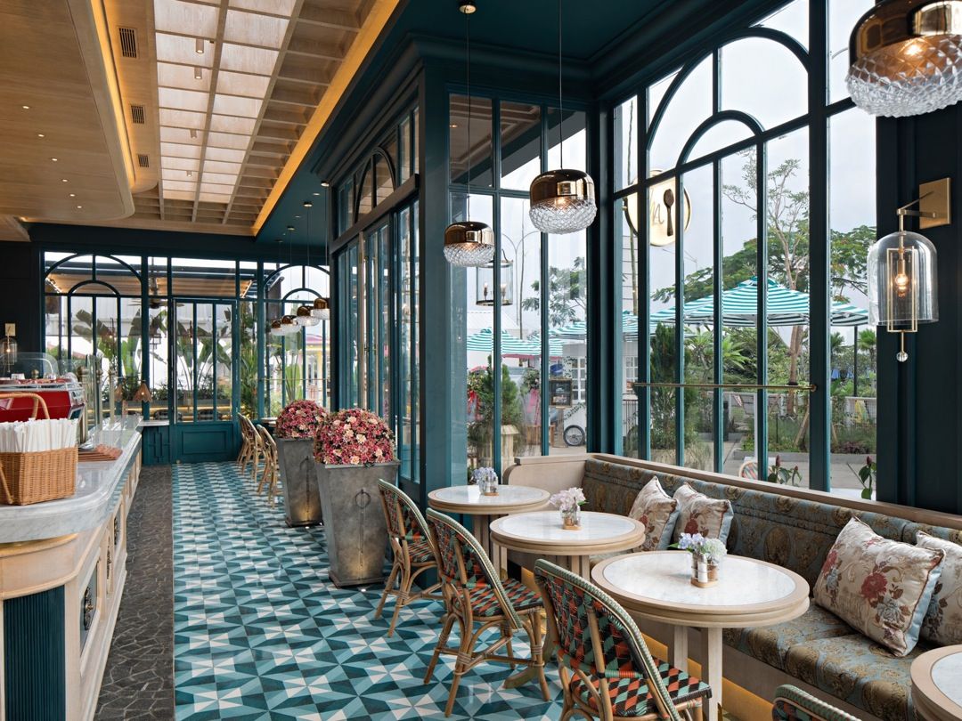 Pha trộn của phong cách tân cổ điển trong mặt tiền