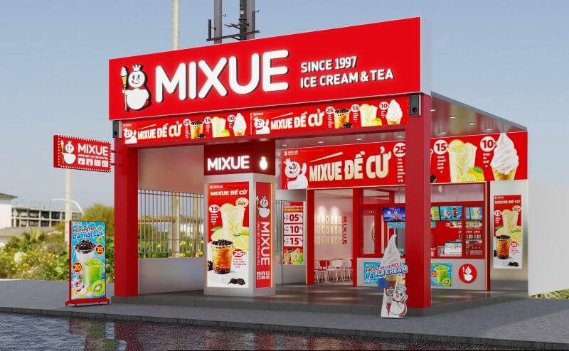 Mixue là thương hiệu nhượng quyền nổi bật trong ngành F&B, được nhiều nhà đầu tư lựa chọn nhờ mô hình kinh doanh rõ ràng, chi phí hợp lý và độ nhận diện cao trên thị trường