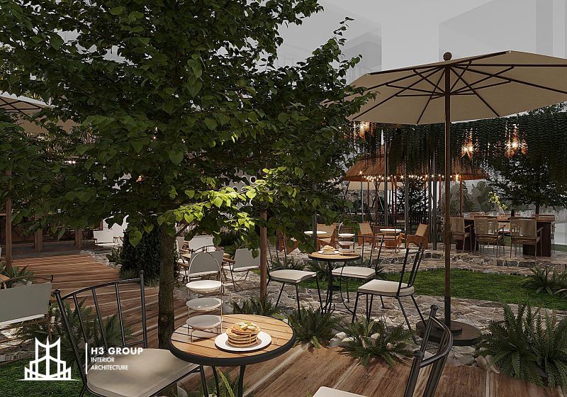 Mô hình quán cafe sân vườn luôn là địa điểm yêu thích của nhiều khách hàng bởi bên cạnh đồ uống họ còn trải nghiệm không gian có cây xanh, thoáng đãng và có thể nghỉ ngơi