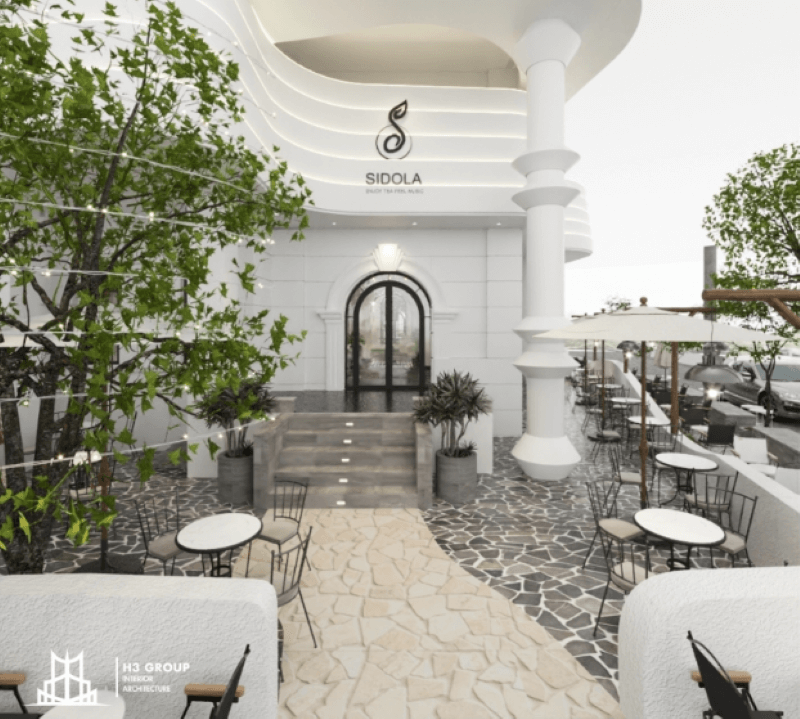 Quán Sidola Coffee sử dụng bản hiệu với biểu tượng nốt nhạc, làm khách hàng dễ dàng ghi nhớ tên gọi của thương hiệu