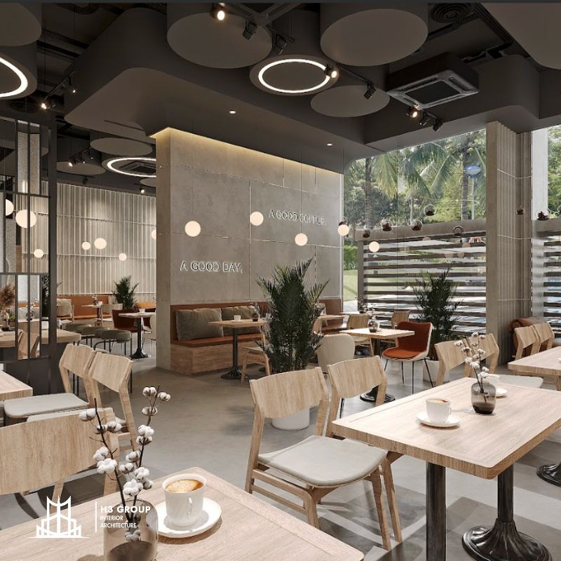 Không gian mở, tận dụng triệt để ánh sáng tự nhiên kết hợp nội thất gỗ sáng màu và mảng tường trung tính - tạo nên tổng thể hài hòa, tinh tế và chuẩn gu Hàn Quốc hiện đại.