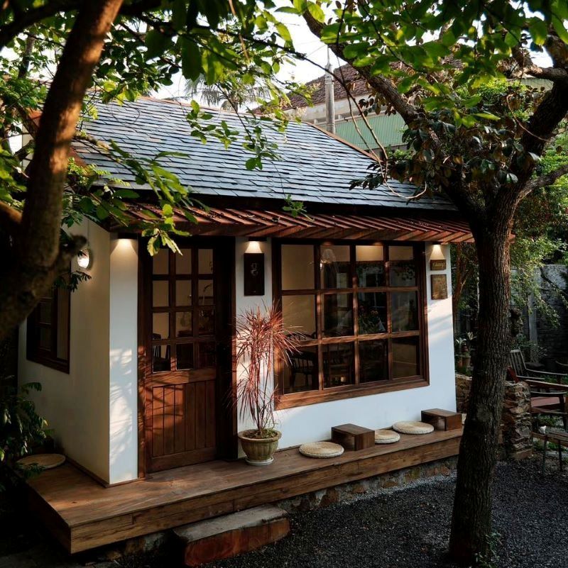Quán cafe sân vườn phong cách Nhật Bản khoác lên mình sự thanh thoát của những đường nét giản đơn và tinh tế