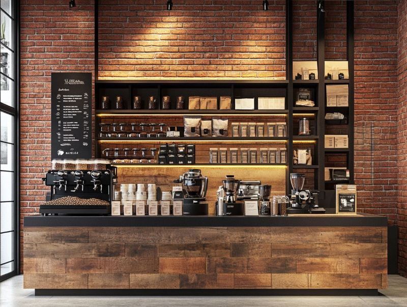 Từng chi tiết trong quầy bar Industrial đều mang tinh thần "form follows function"