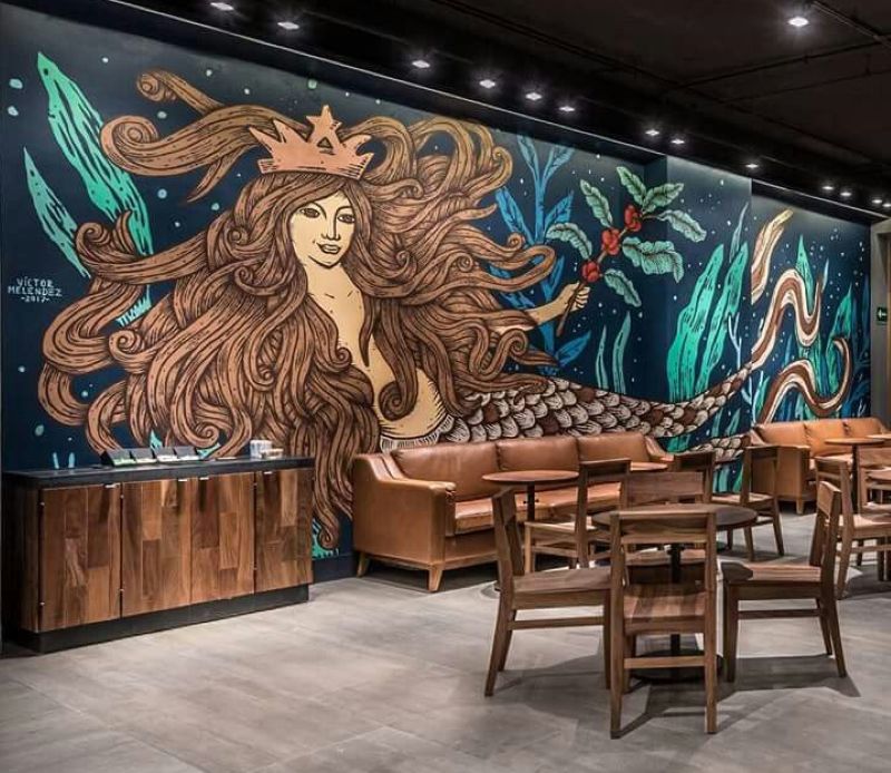 Tranh tường có thể thay thế cho các loại tranh treo hoặc decor nhỏ lẻ, giúp không gian gọn gàng hơn 