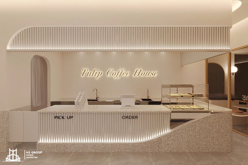 Quầy pha chế nhỏ cần hạn chế các chi tiết trang trí rườm rà, cũng như sắp xếp các dụng cụ theo nhóm chức năng