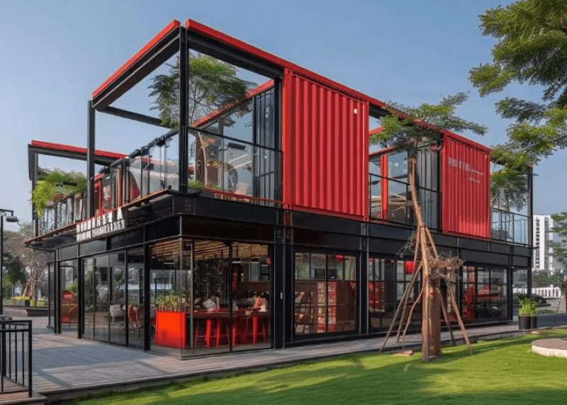 Việc tái sử dụng container không chỉ độc đáo mà còn thân thiện với môi trường