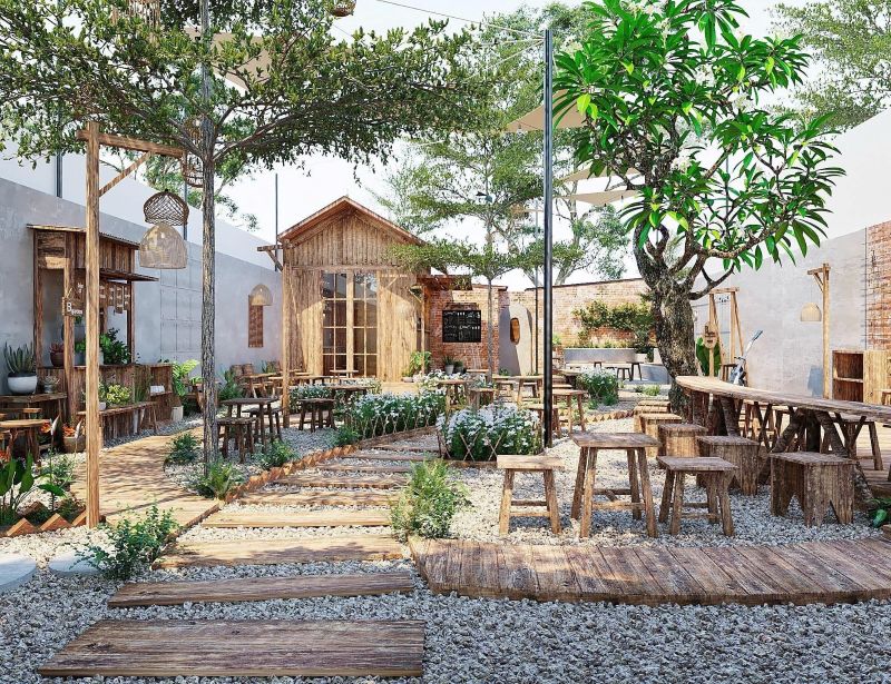 Phong cách quán cafe “sân vườn làng quê” hấp dẫn nhóm khách hàng yêu sự hoài niệm và thích trải nghiệm thiên nhiên
