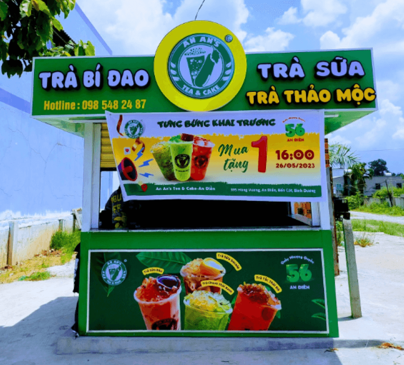 Nhượng quyền thương hiệu An An's Tea & Cake là lựa chọn phù hợp cho nhà đầu tư muốn bắt đầu kinh doanh F&B với mức vốn linh hoạt, sản phẩm dễ tiêu thụ