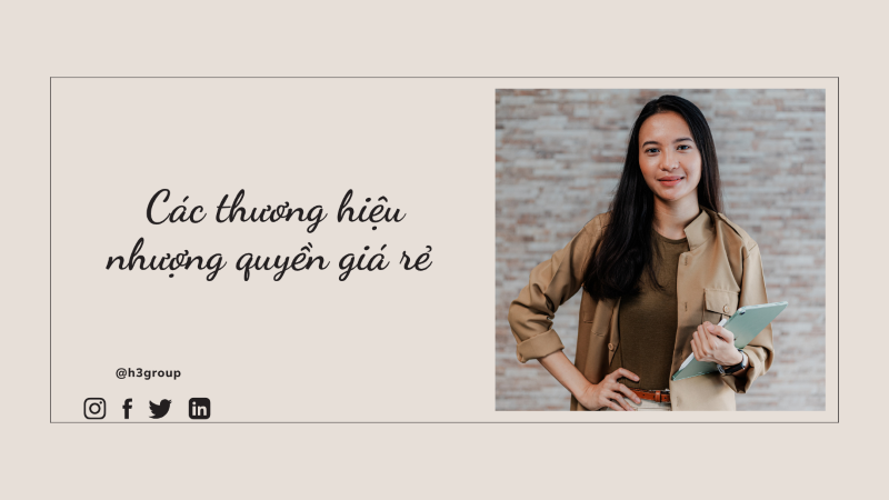 các thương hiệu nhượng quyền giá rẻ