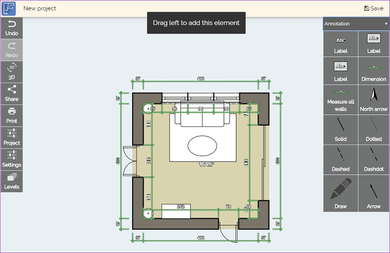 Phần mềm Plan Creator tập trung vào thiết kế 2D và chất lượng 3D sẽ chưa được tối ưu