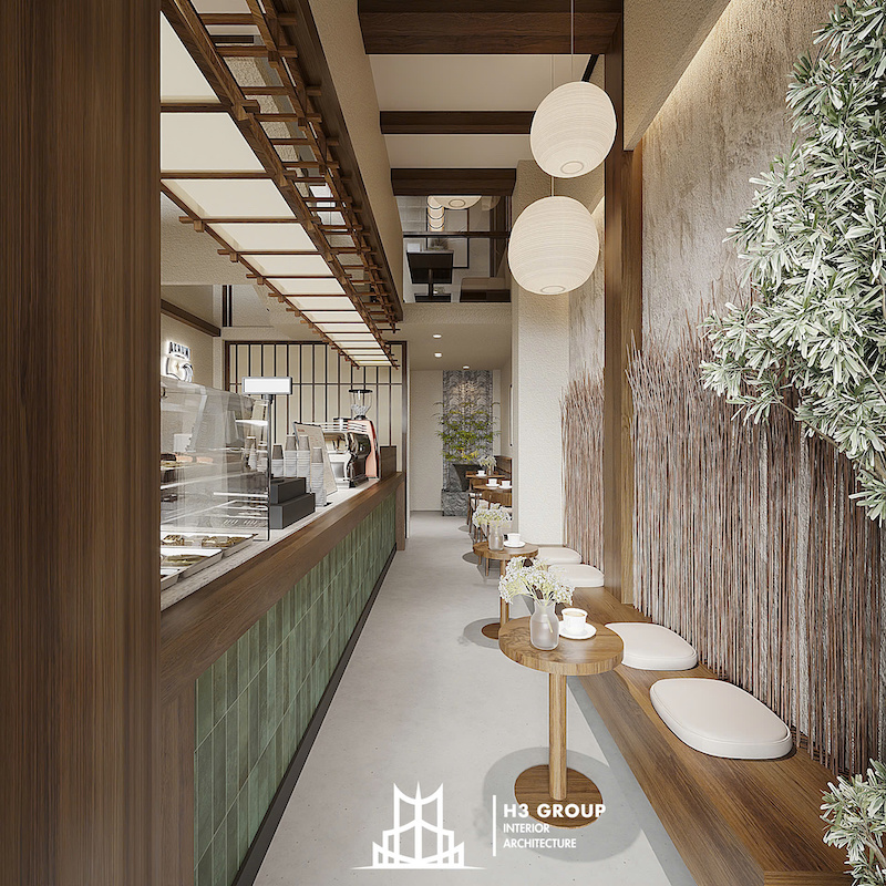 Bản vẽ 3D giúp khách hàng hình dung được không gian quán thực tế và chân thực nhất trước khi thi công