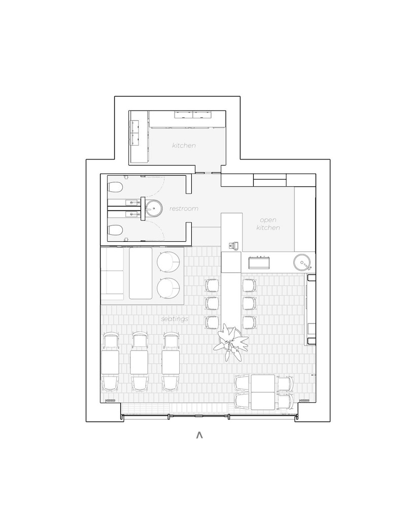 Bản vẽ mặt bằng quán cafe nhà ống là giải pháp bố trí tối ưu cho không gian hẹp và sâu, đảm bảo lối đi thông thoáng và bố trí công năng hợp lý