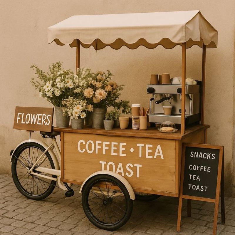 Mô hình kinh doanh cafe take-away đặc trưng bởi không gian nhỏ gọn, phục vụ nhanh và chủ yếu bán mang đi thay vì ngồi lại.