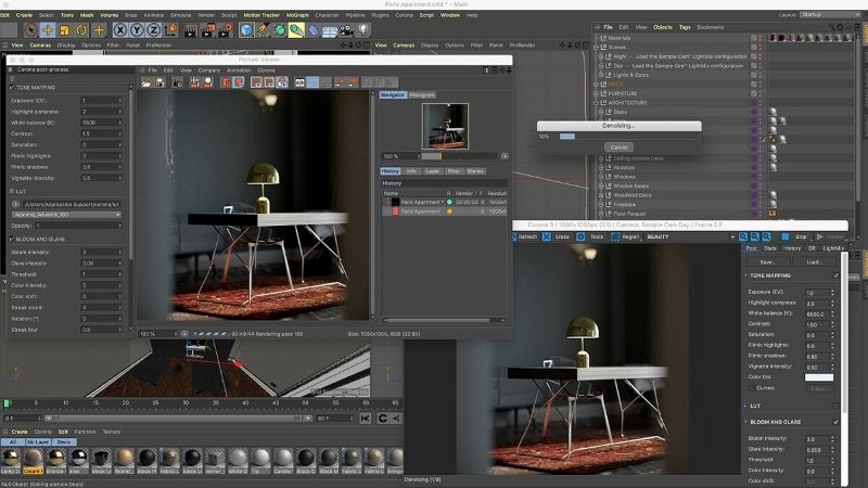 Phần mềm kết xuất (Rendering) giúp biến mô hình 3D thô thành hình ảnh sống động, chân thực, hỗ trợ thiết kế trực quan 