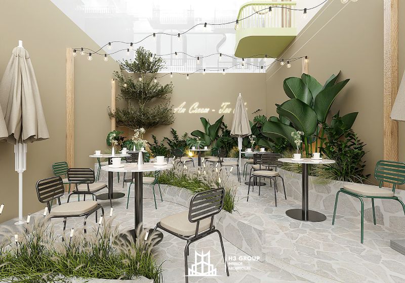 Khu vực sân vườn cực chill 