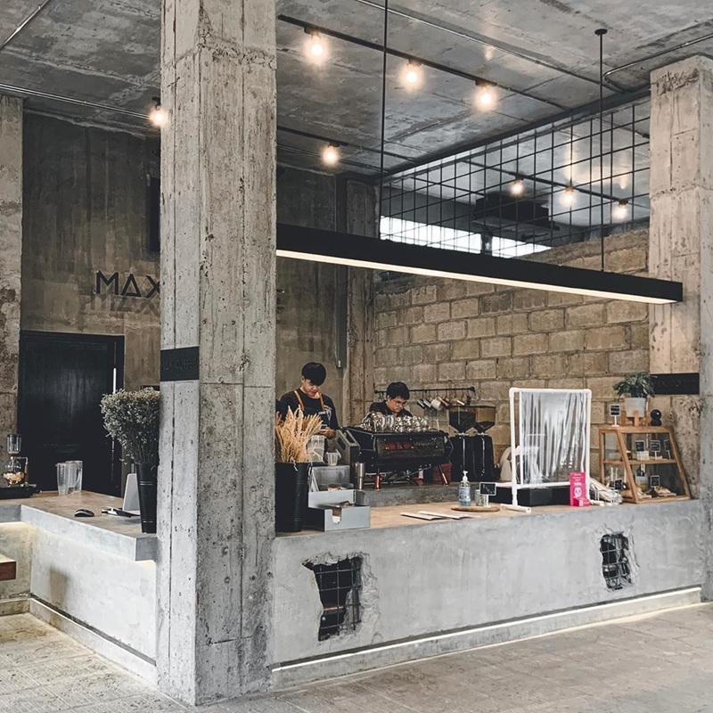 Không gian cafe Industrial nhỏ gọn nhưng tối ưu công năng nhờ bố trí thông minh