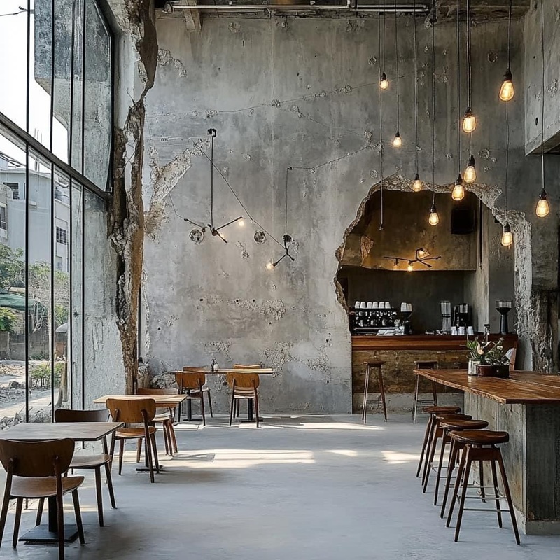 Không gian Industrial tối giản nhưng vẫn nổi bật nhờ chi tiết decor tinh tế