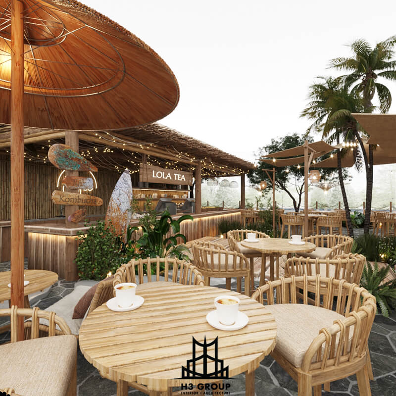 Lola Tea do H3 Group thiết kế được lấy cảm hứng từ khu vườn nhiệt đới Đà Lạt