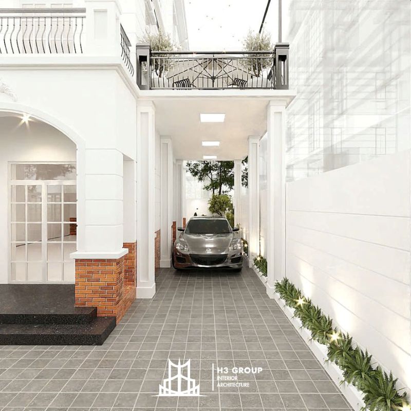 Khu vực đón khách & gara