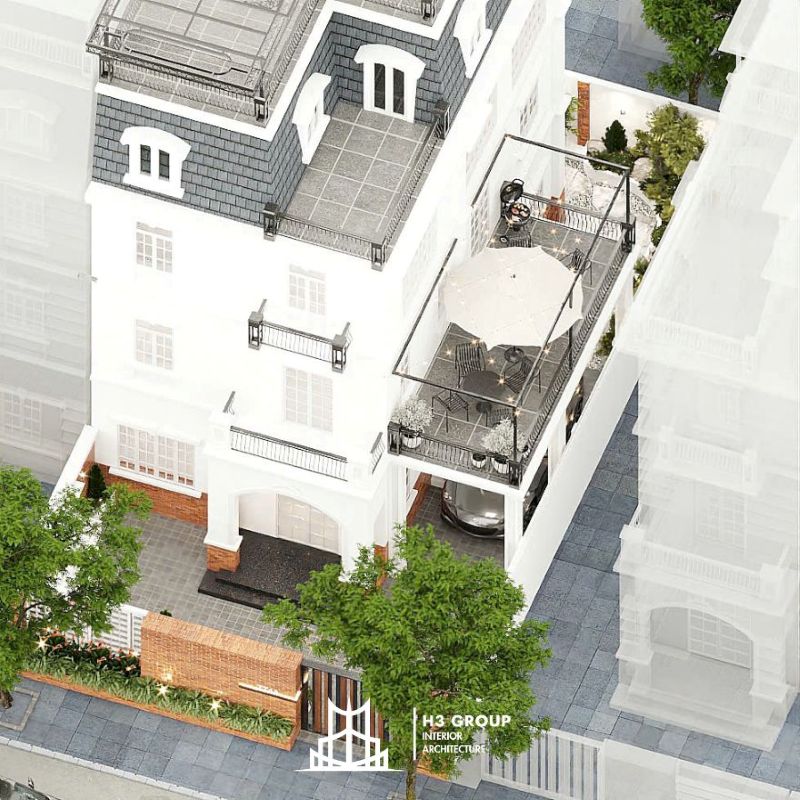 cải tạo lại một phần của căn biệt thự cũ