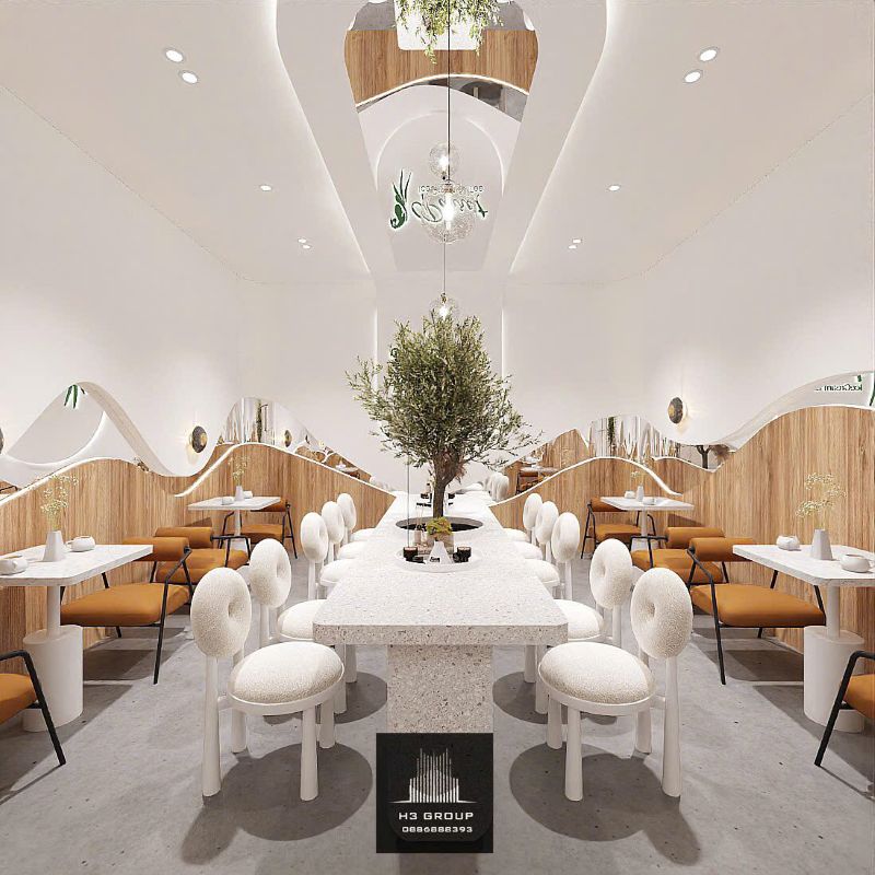 Với chiều dài lớn của ngôi nhà, để giảm thiểu bất tiện trong vận hành