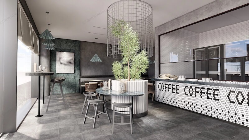 Thiết kế quán cafe 300m2 với những chi tiết đơn giản, kết cấu được bố trí gọn gàng, tạo cảm giác thông thoáng, dễ chịu