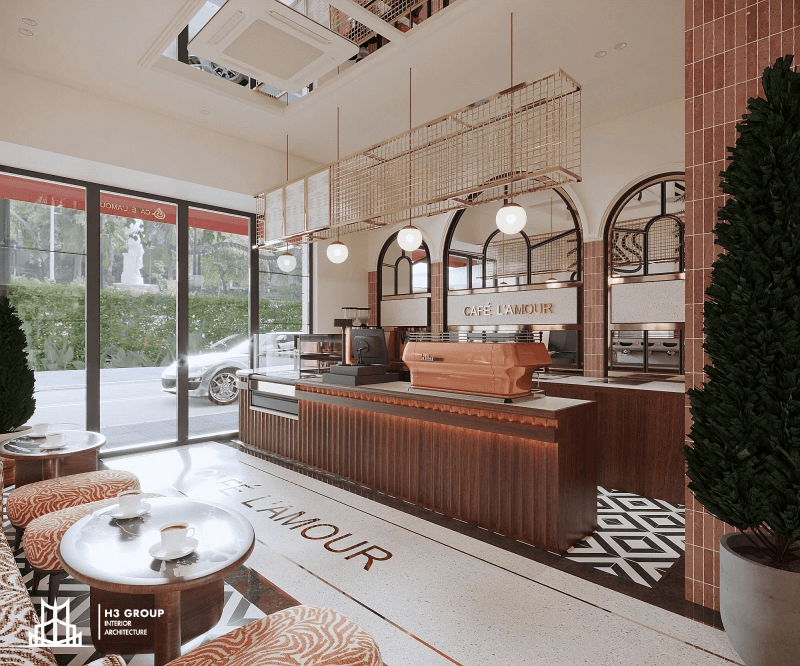 Chi phí thi công quán cafe 300m2 thường rất lớn, chủ yếu ở phần nội thất, ánh sáng và decor