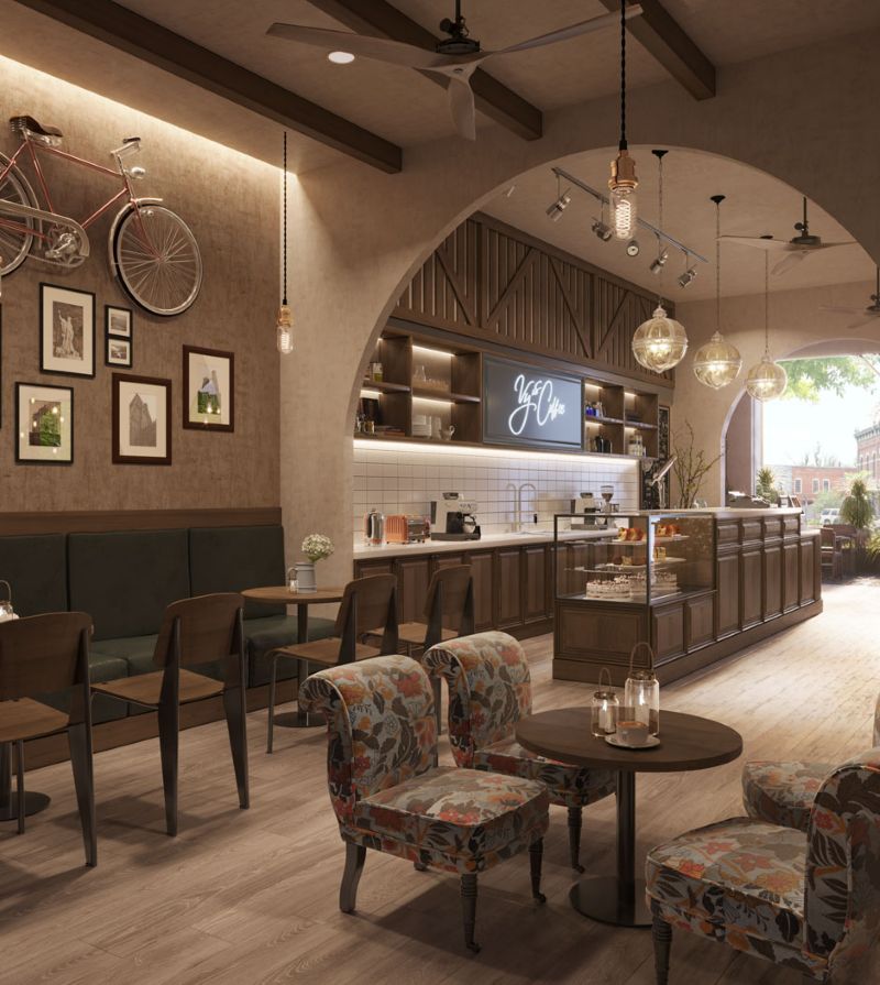 Thiết kế quán cafe phong cách tân cổ điển mang đến vẻ đẹp sang trọng và tinh tế vượt thời gian